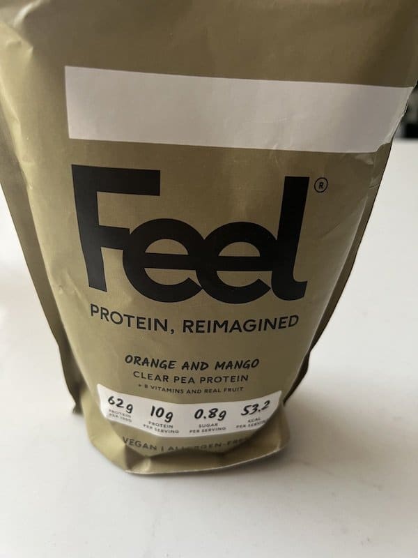 feel vegan protein package