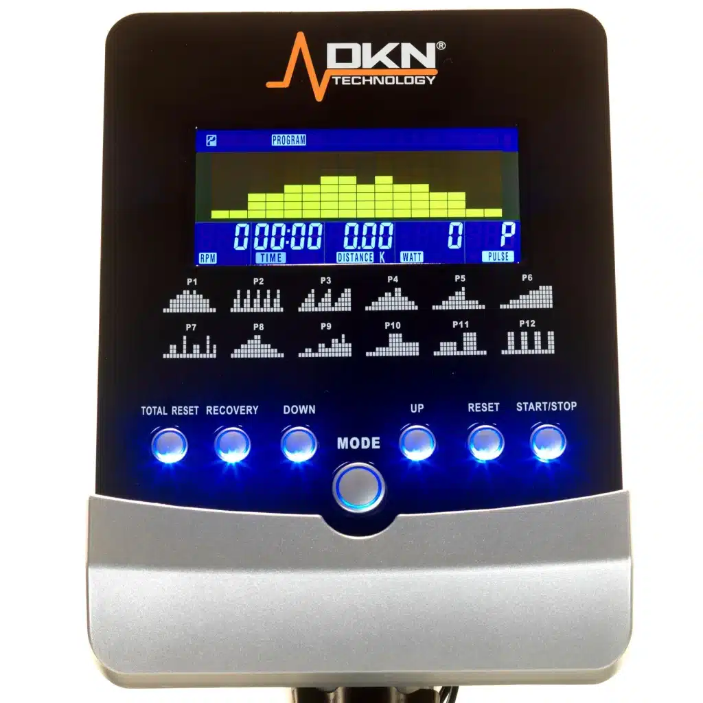 DKN AM-E exercise bike monitor screen