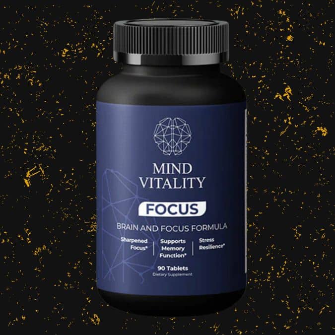 Mind Vitality Focus with fitness brain background